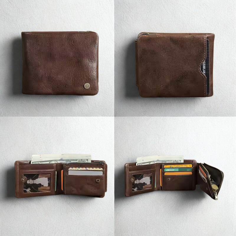 Old Genuine Leather Men Wallet